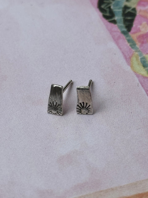 Rising Sun Stud Post Earrings