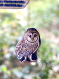 Barn Owl Embroidered Hanging Token Ornament