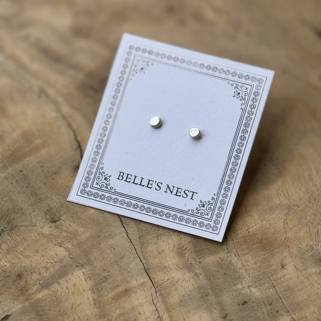 Tiny Pebble Stud Post Earrings