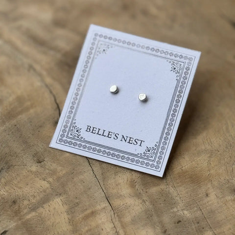 Tiny Pebble Stud Post Earrings