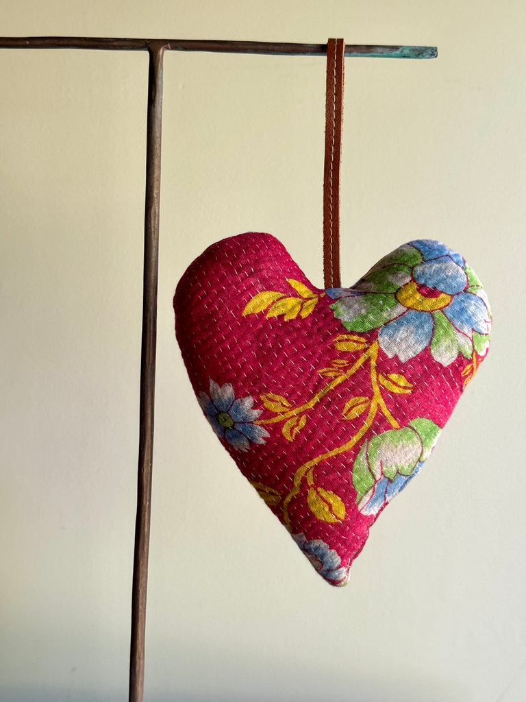 Large Hanging Lavender Heart Filled Sachet