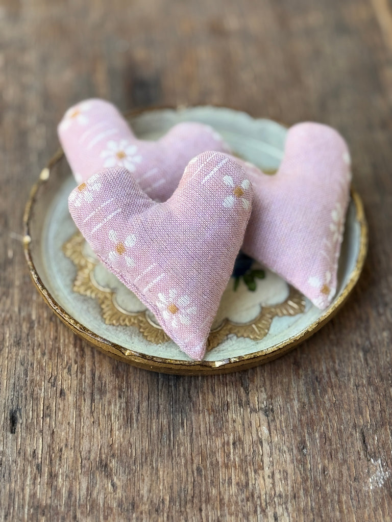 Set of 3 Mini French Lavender Heart Sachets