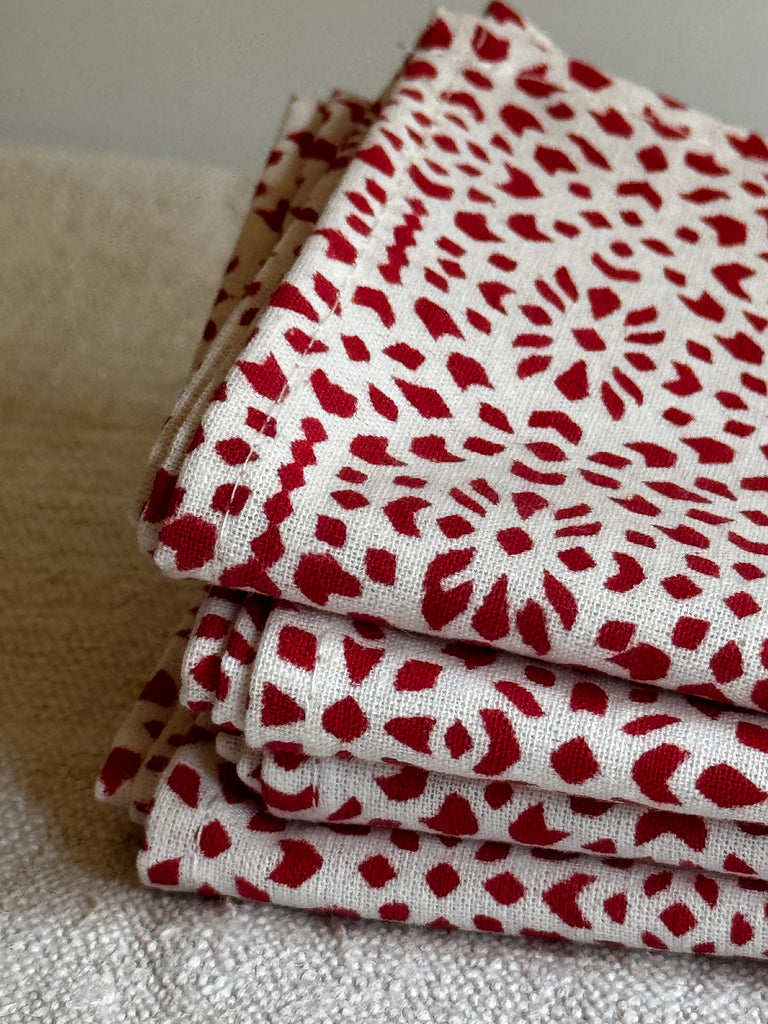 Set of Four Printed Napkins