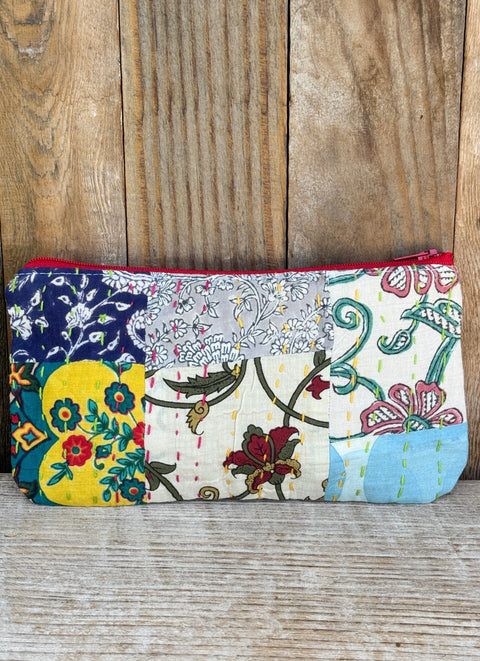 Patchwork Pencil/Cosmetic Case Zip