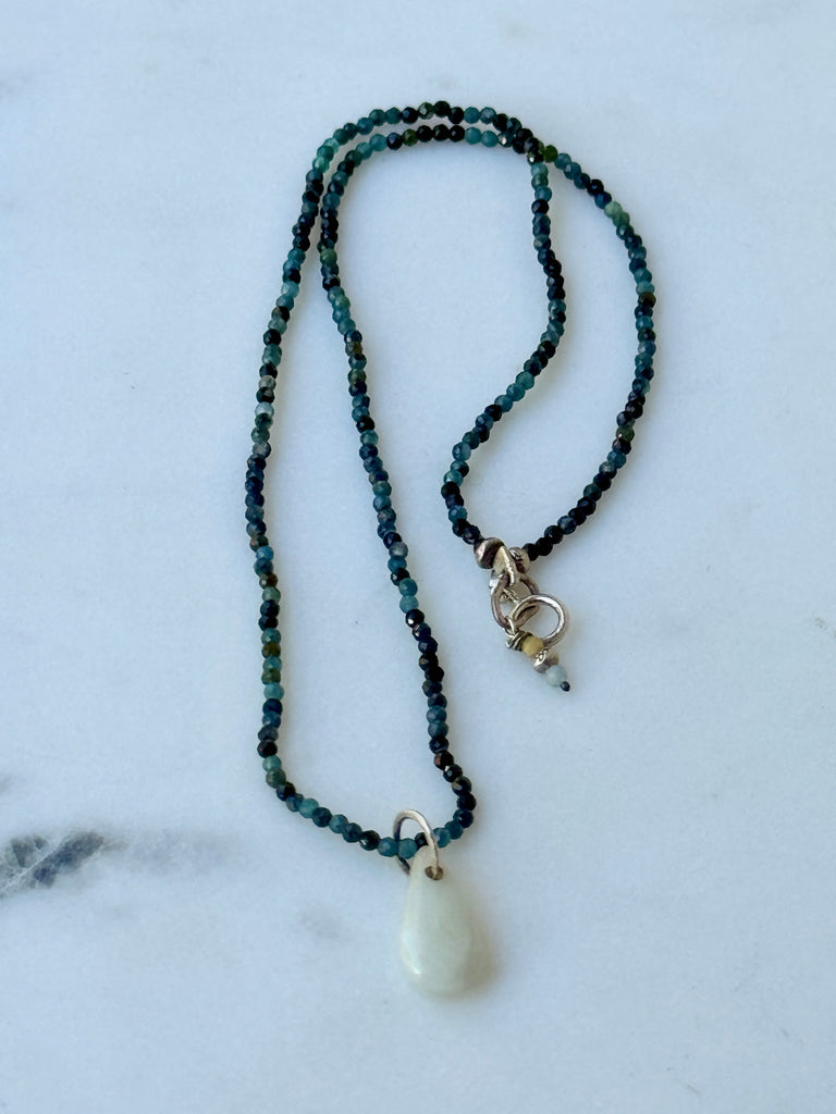 Blue Tourmaline Drop Necklace