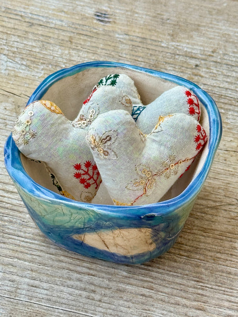 Set of 3 Mini French Lavender Heart Sachets