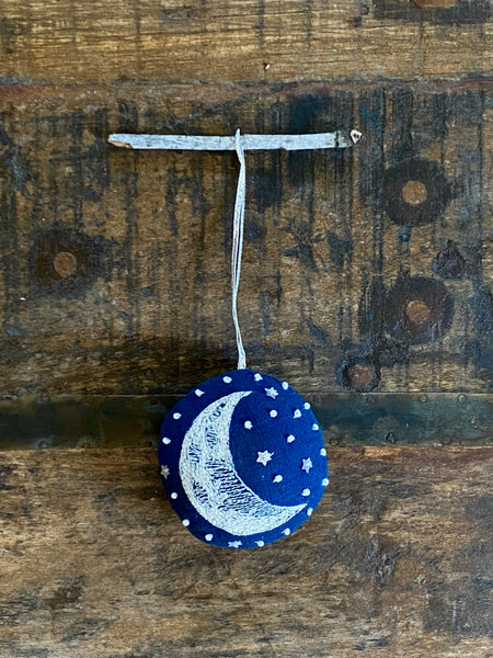 Half Moon Embroidered Hanging Ornament